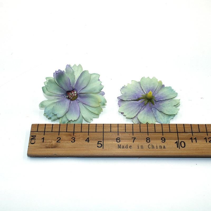 Vrućih 50 komada 4,5 cm cvjetne glave tratinčice, mini svilene umjetne cvjetne dekoracije kućne svadbene dekoracije DIY vijenac za glavu fa