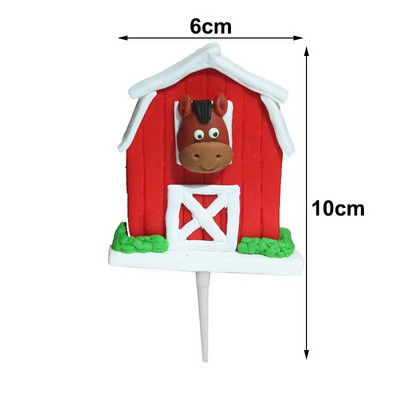 1db Farm Animal Party Cake Dekoráció Állat Torta Topper Kid Baby Shower Születésnapi Party Tortadekor Farm Animal Theme Party
