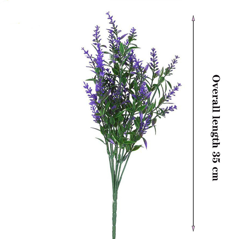 Mākslīgo ziedu plastmasas lavandas viltus augu kāzu mājas dārza dekorēšana līgavas pušķu fotografēšana rekvizīti Sadzīves preces