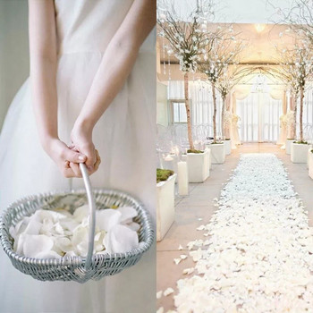 Πολύχρωμο ροδοπέταλο Τεχνητό ρομαντικό μεταξωτό τριαντάφυλλο Διακόσμηση γαμήλιου πάρτι Μπομπονιέρα με πέταλο λουλουδιών Διακοσμητικό τραπέζι εκδηλώσεων