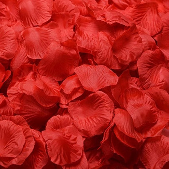 Πολύχρωμο ροδοπέταλο Τεχνητό ρομαντικό μεταξωτό τριαντάφυλλο Διακόσμηση γαμήλιου πάρτι Μπομπονιέρα με πέταλο λουλουδιών Διακοσμητικό τραπέζι εκδηλώσεων