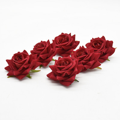 10 db Silk Roses Menyasszonyi Kiegészítők Tisztítás Művirágok Otthon Esküvői Dekoráció Barkácsolás Ajándékdoboz Fesztivál kellékek