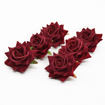 10 db Silk Roses Menyasszonyi Kiegészítők Tisztítás Művirágok Otthon Esküvői Dekoráció Barkácsolás Ajándékdoboz Fesztivál kellékek