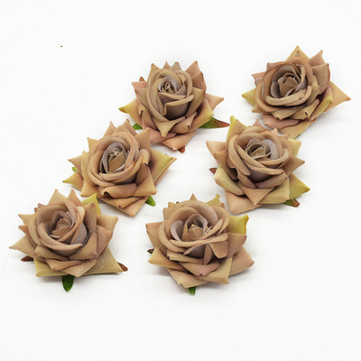 10 db Silk Roses Menyasszonyi Kiegészítők Tisztítás Művirágok Otthon Esküvői Dekoráció Barkácsolás Ajándékdoboz Fesztivál kellékek