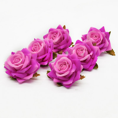 10 db Silk Roses Menyasszonyi Kiegészítők Tisztítás Művirágok Otthon Esküvői Dekoráció Barkácsolás Ajándékdoboz Fesztivál kellékek