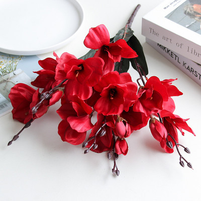 5 Forks 20 Heads Simulation Bouquet Magnolia Διακόσμηση σπιτιού Flower Photography Props Flower Wedding