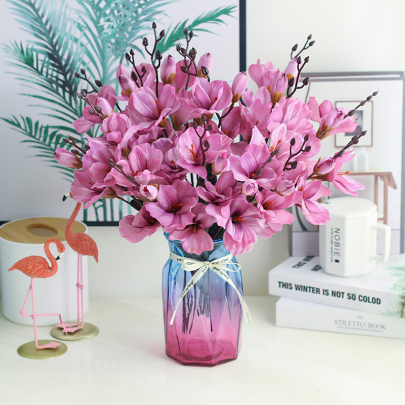 5 Forks 20 Heads Simulation Bouquet Magnolia Διακόσμηση σπιτιού Flower Photography Props Flower Wedding