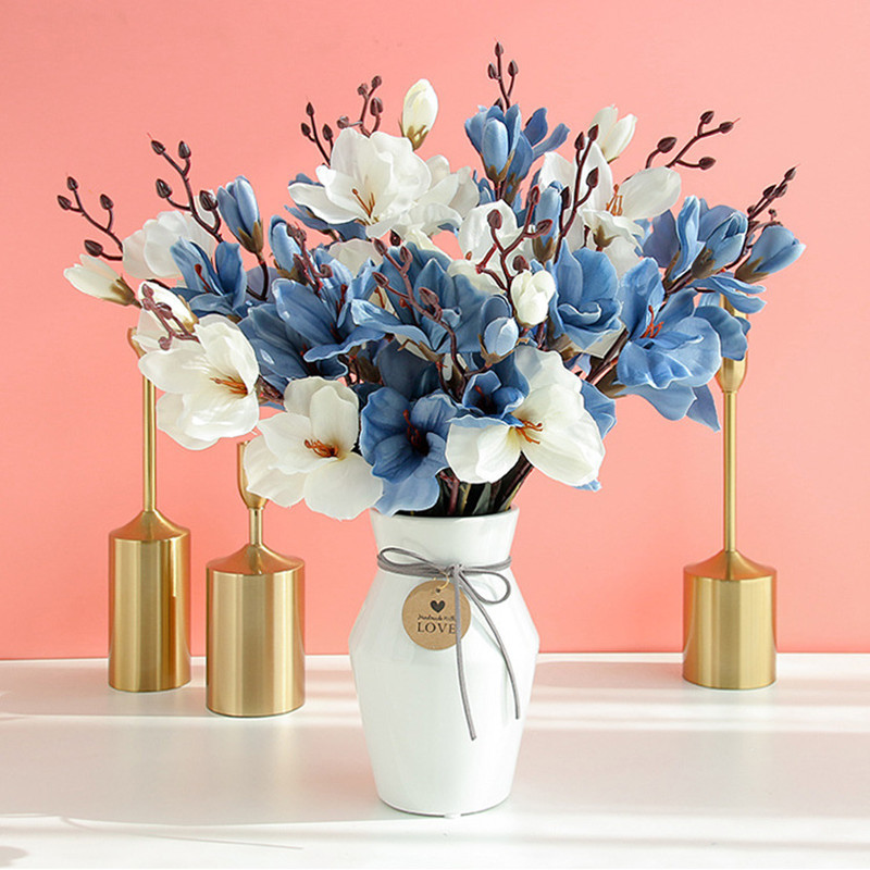 5 Forks 20 Heads Simulation Bouquet Magnolia Διακόσμηση σπιτιού Flower Photography Props Flower Wedding