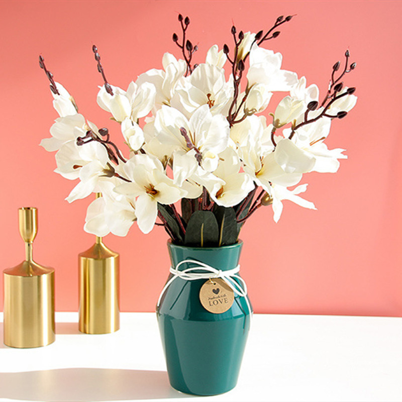 5 Forks 20 Heads Simulation Bouquet Magnolia Διακόσμηση σπιτιού Flower Photography Props Flower Wedding