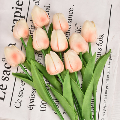 3/5/10PCS Tulips Artificial Flowers Real Touch Flowers Μπουκέτο με τουλίπα Διακόσμηση Ψεύτικες τουλίπες Λουλούδι για στολισμούς γάμου σπιτιού
