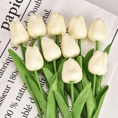 3/5/10PCS Tulips Artificial Flowers Real Touch Flowers Μπουκέτο με τουλίπα Διακόσμηση Ψεύτικες τουλίπες Λουλούδι για στολισμούς γάμου σπιτιού