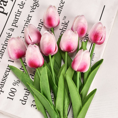 3/5/10PCS Tulips Artificial Flowers Real Touch Flowers Μπουκέτο με τουλίπα Διακόσμηση Ψεύτικες τουλίπες Λουλούδι για στολισμούς γάμου σπιτιού