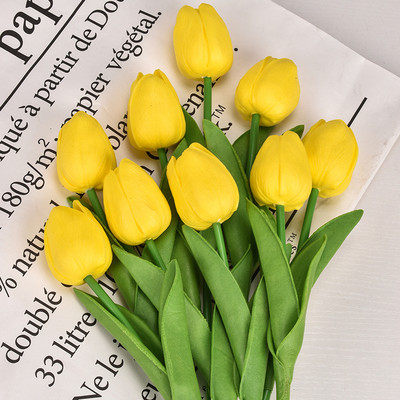 3/5/10PCS Tulips Artificial Flowers Real Touch Flowers Μπουκέτο με τουλίπα Διακόσμηση Ψεύτικες τουλίπες Λουλούδι για στολισμούς γάμου σπιτιού