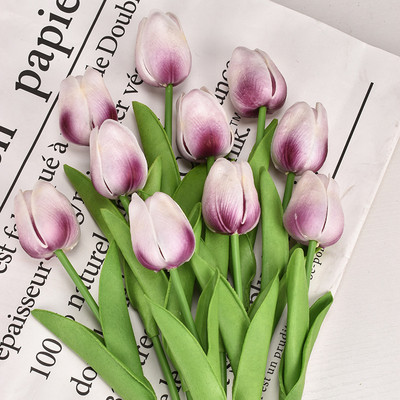 3/5/10PCS Tulips Artificial Flowers Real Touch Flowers Μπουκέτο με τουλίπα Διακόσμηση Ψεύτικες τουλίπες Λουλούδι για στολισμούς γάμου σπιτιού