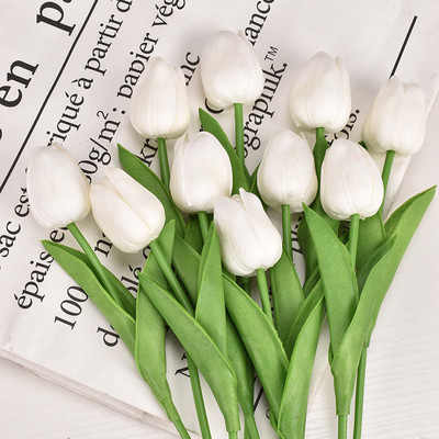 3/5/10PCS Tulips Artificial Flowers Real Touch Flowers Μπουκέτο με τουλίπα Διακόσμηση Ψεύτικες τουλίπες Λουλούδι για στολισμούς γάμου σπιτιού