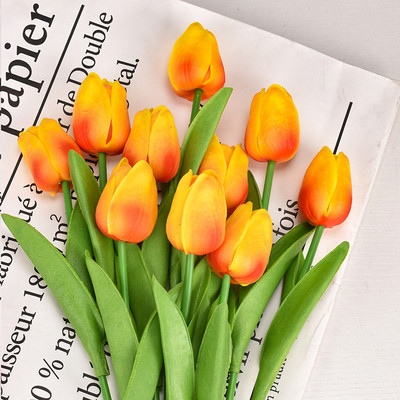 3/5/10PCS Tulips Artificial Flowers Real Touch Flowers Μπουκέτο με τουλίπα Διακόσμηση Ψεύτικες τουλίπες Λουλούδι για στολισμούς γάμου σπιτιού