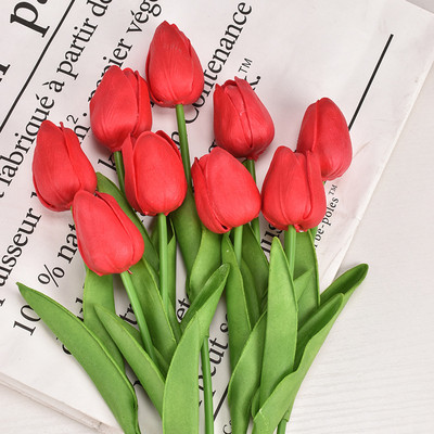3/5/10PCS Tulips Artificial Flowers Real Touch Flowers Μπουκέτο με τουλίπα Διακόσμηση Ψεύτικες τουλίπες Λουλούδι για στολισμούς γάμου σπιτιού