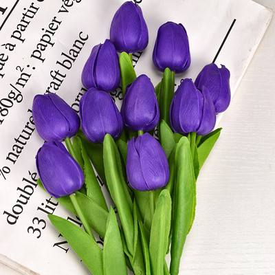 3/5/10PCS Tulips Artificial Flowers Real Touch Flowers Μπουκέτο με τουλίπα Διακόσμηση Ψεύτικες τουλίπες Λουλούδι για στολισμούς γάμου σπιτιού