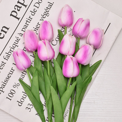 3/5/10PCS Tulips Artificial Flowers Real Touch Flowers Μπουκέτο με τουλίπα Διακόσμηση Ψεύτικες τουλίπες Λουλούδι για στολισμούς γάμου σπιτιού