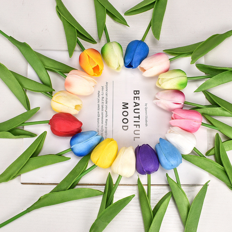3/5/10PCS Tulips Artificial Flowers Real Touch Flowers Μπουκέτο με τουλίπα Διακόσμηση Ψεύτικες τουλίπες Λουλούδι για στολισμούς γάμου σπιτιού