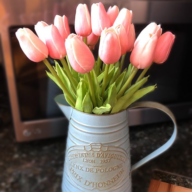 3/5/10PCS Tulips Artificial Flowers Real Touch Flowers Μπουκέτο με τουλίπα Διακόσμηση Ψεύτικες τουλίπες Λουλούδι για στολισμούς γάμου σπιτιού
