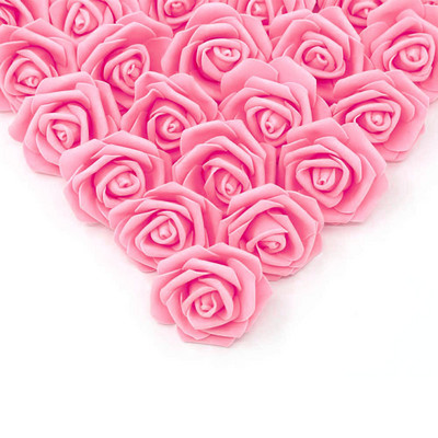 PE putplasčio rožės dirbtinės gėlės galva 7 cm netikros gėlės, skirtos „pasidaryk pats“ puokštėms nuotakos vestuvių vakarėliui dekoruoti iškarpų knygas