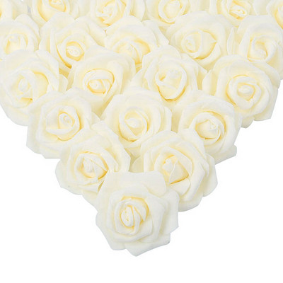 PE putplasčio rožės dirbtinės gėlės galva 7 cm netikros gėlės, skirtos „pasidaryk pats“ puokštėms nuotakos vestuvių vakarėliui dekoruoti iškarpų knygas