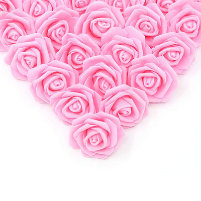 PE putplasčio rožės dirbtinės gėlės galva 7 cm netikros gėlės, skirtos „pasidaryk pats“ puokštėms nuotakos vestuvių vakarėliui dekoruoti iškarpų knygas