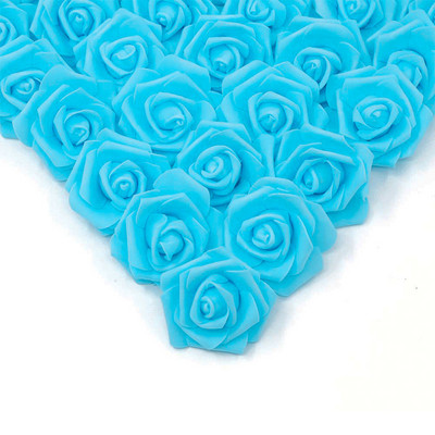 PE putplasčio rožės dirbtinės gėlės galva 7 cm netikros gėlės, skirtos „pasidaryk pats“ puokštėms nuotakos vestuvių vakarėliui dekoruoti iškarpų knygas