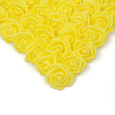 PE putplasčio rožės dirbtinės gėlės galva 7 cm netikros gėlės, skirtos „pasidaryk pats“ puokštėms nuotakos vestuvių vakarėliui dekoruoti iškarpų knygas