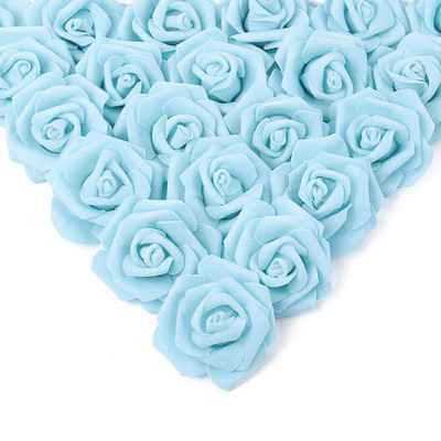 PE putplasčio rožės dirbtinės gėlės galva 7 cm netikros gėlės, skirtos „pasidaryk pats“ puokštėms nuotakos vestuvių vakarėliui dekoruoti iškarpų knygas