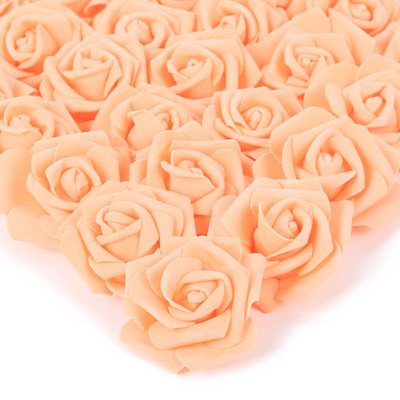 PE putplasčio rožės dirbtinės gėlės galva 7 cm netikros gėlės, skirtos „pasidaryk pats“ puokštėms nuotakos vestuvių vakarėliui dekoruoti iškarpų knygas