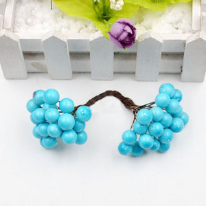 40 κεφάλια τεχνητά φρούτα από γυαλί μούρα Stamen Φτηνό ψεύτικο λουλούδι για διακόσμηση γάμου σπιτιού DIY στεφάνι Scrapbooking Craft δώρο