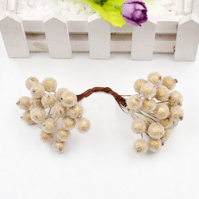 40 κεφάλια τεχνητά φρούτα από γυαλί μούρα Stamen Φτηνό ψεύτικο λουλούδι για διακόσμηση γάμου σπιτιού DIY στεφάνι Scrapbooking Craft δώρο