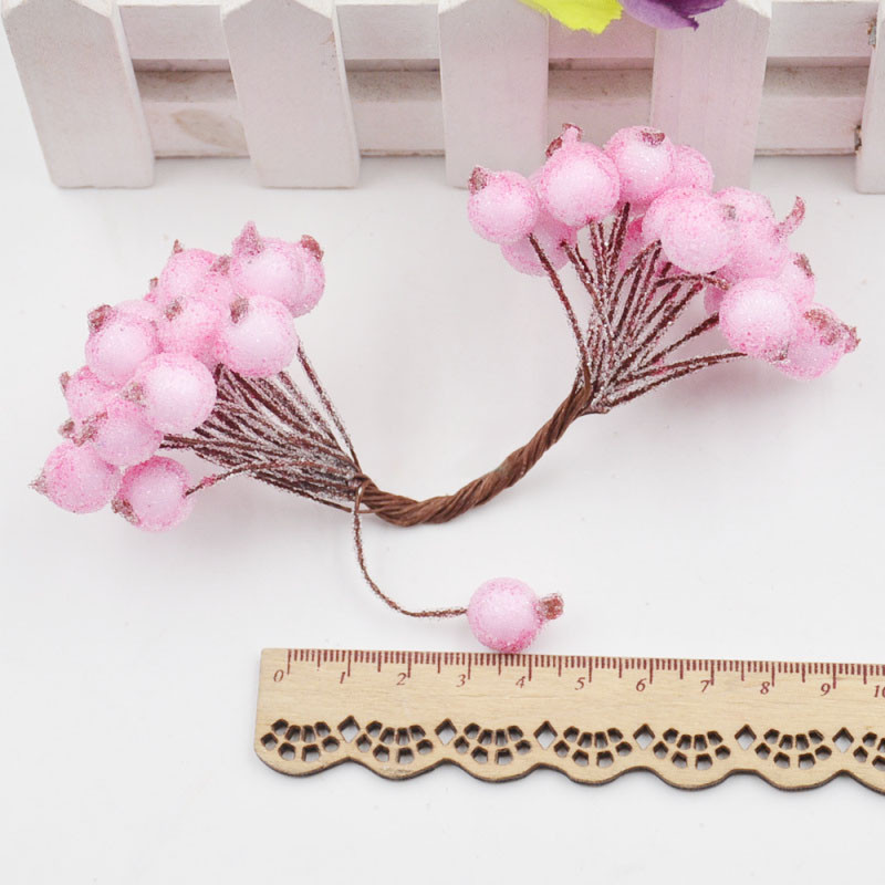 40 κεφάλια τεχνητά φρούτα από γυαλί μούρα Stamen Φτηνό ψεύτικο λουλούδι για διακόσμηση γάμου σπιτιού DIY στεφάνι Scrapbooking Craft δώρο