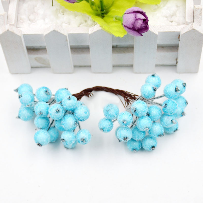 40 κεφάλια τεχνητά φρούτα από γυαλί μούρα Stamen Φτηνό ψεύτικο λουλούδι για διακόσμηση γάμου σπιτιού DIY στεφάνι Scrapbooking Craft δώρο