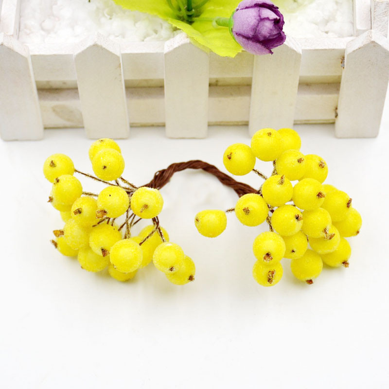 40 κεφάλια τεχνητά φρούτα από γυαλί μούρα Stamen Φτηνό ψεύτικο λουλούδι για διακόσμηση γάμου σπιτιού DIY στεφάνι Scrapbooking Craft δώρο