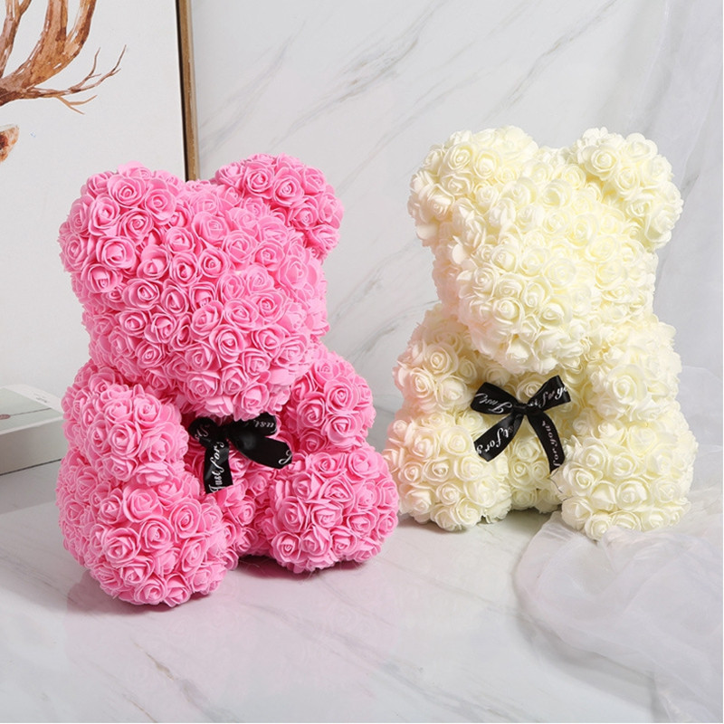 50/100/200gab 3,5 cm PE putu rozes galvas mākslīgais zieds kāzu dzimšanas dienas ballītei Mājas dekors DIY Bear Rose Valentīna dienas dāvanas