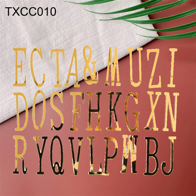 Decor acrilic pentru tort cu oglindă aurie La mulți ani, alfabet englezesc, număr roman, pentru petrecere de nuntă, pentru tort, cu steagul pentru cupcake