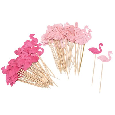 20/40/60 gab Flamingo kūka Cupcake Topper Cake Karogi Bērniem Baby Show Dzimšanas dienas kāzu kūkas dekorēšana Flamingo ballīšu piederumi