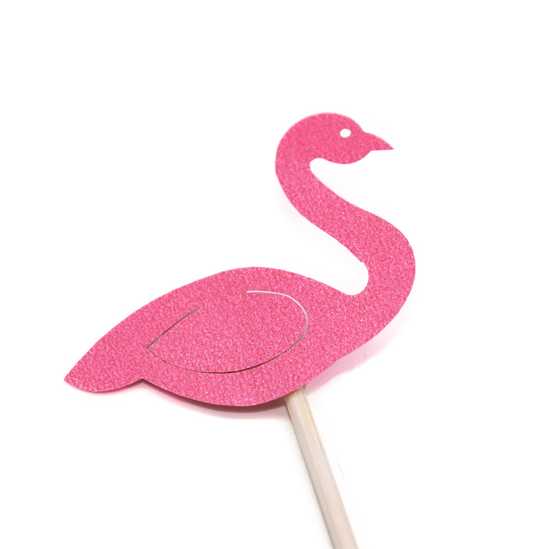 20/40/60 db Flamingó torta Cupcake Top Torta Zászlók Gyerekek Babavár Születésnapi Esküvői Torta dekoráció Flamingó Party Kellékek