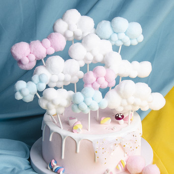 1 бр. Creative Arch Hair Ball Cake Topper Честит рожден ден Десерт Декорация за Baby shower DIY Cake Top Flags консумативи