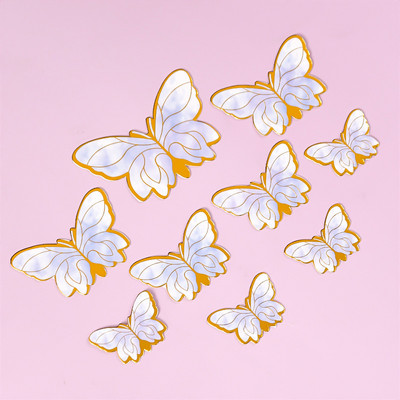 Roosad liblika tordikatted Palju õnne sünnipäevaks koogi kaunistus pulmade sünnipäevapeo jaoks Baby Shower magustoidu küpsetustarbed