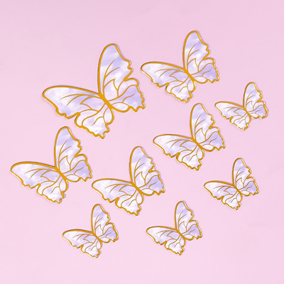 Roosad liblika tordikatted Palju õnne sünnipäevaks koogi kaunistus pulmade sünnipäevapeo jaoks Baby Shower magustoidu küpsetustarbed