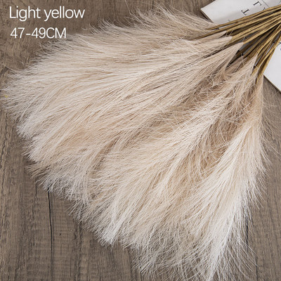 10 vnt. Dirbtinė gėlė Pampas Žolė Netikras augalas Nendrinis Vestuvinis Papuošimas Gėlės Mėlynos Pampos Puokštė Boho Decor Namų aksesuarai