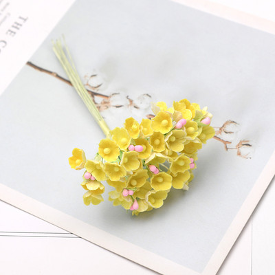 1 csomó\8db Mini papír rózsa hamis virág csokor esküvői dekoráció művirág barkácsolás Scrapbooking koszorú virágok