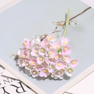 1 csomó\8db Mini papír rózsa hamis virág csokor esküvői dekoráció művirág barkácsolás Scrapbooking koszorú virágok