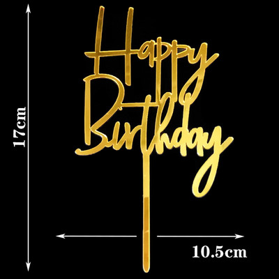 Topper creativ acrilic pentru tort Topper pentru tort La mulți ani, pentru baby Shower, pentru cupcake, pentru copii, cadouri și favoruri, decorațiuni pentru tort