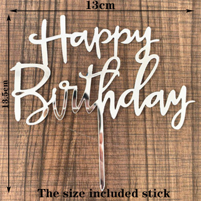 Topper creativ acrilic pentru tort Topper pentru tort La mulți ani, pentru baby Shower, pentru cupcake, pentru copii, cadouri și favoruri, decorațiuni pentru tort