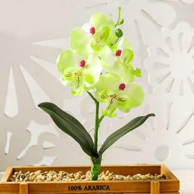 Real Touch Mini kis orchidea művirág ág Hamis cserepes növények Esküvői kellékek Party Otthon Karácsonyi dekoráció Asztali kijelző